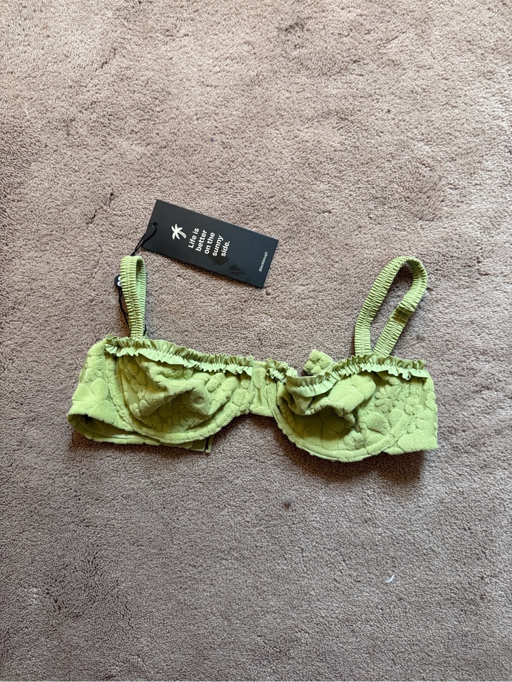 Blackbough Swim Matcha Green Underwire Bikini Top